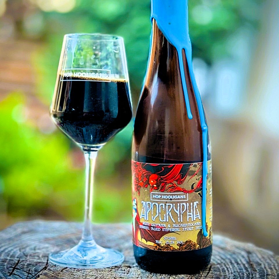 Hop Hooligans: Apocrypha Rum Guyana & Auchentoshan Whisky (2025) Imperial Barrel Aged Stout