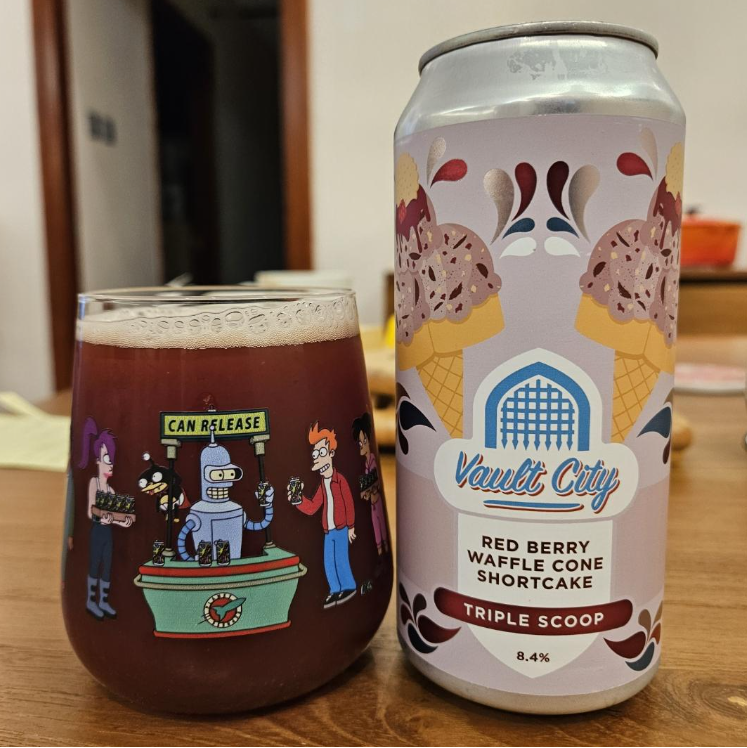 Vault City - Red Berry Waffle Cone Shortcake Triple Scoop Smoothie Sour