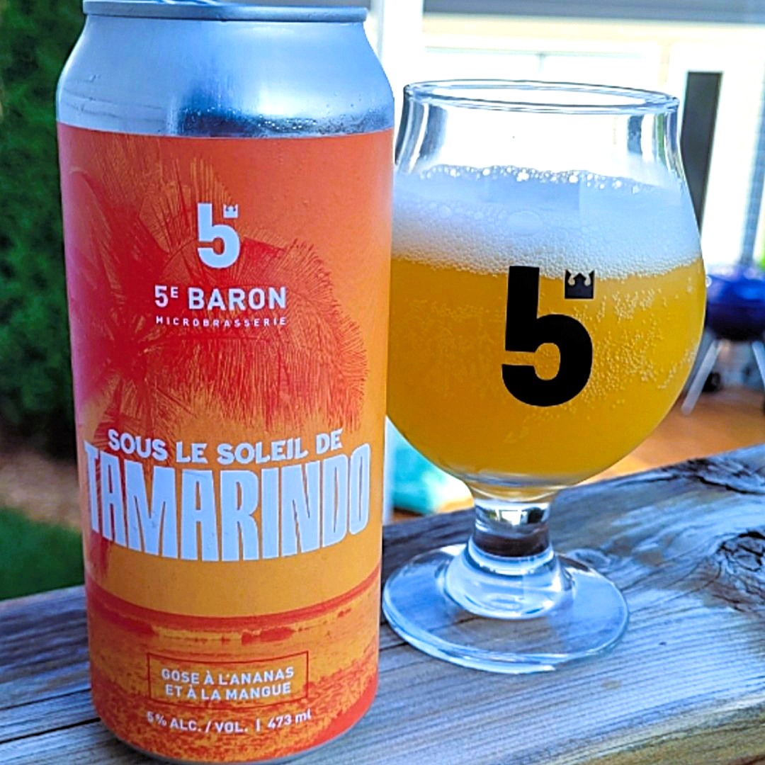 5e Baron - Sous Le Soleil De Tamarindo Fruited Gose - Pineapple, Mango, Sea Salt, Coriander