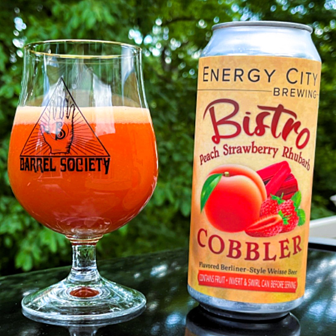 Energy City Bistro - Peach Strawberry Rhubarb Cobbler Fruited Berliner Weisse
