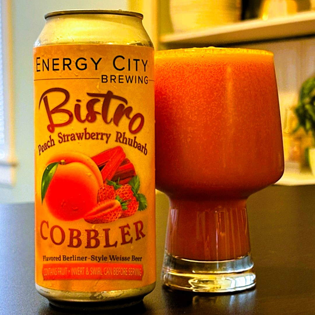 Energy City Bistro - Peach Strawberry Rhubarb Cobbler Fruited Berliner Weisse