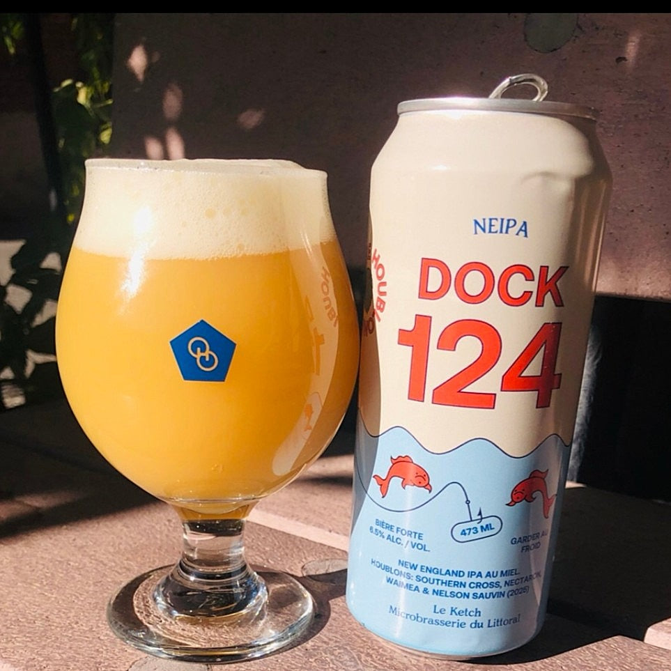 Le Ketch - Dock 124 New England IPA - Southern Cross, Nectaron, Waimea, Nelson Sauvin, mesi 