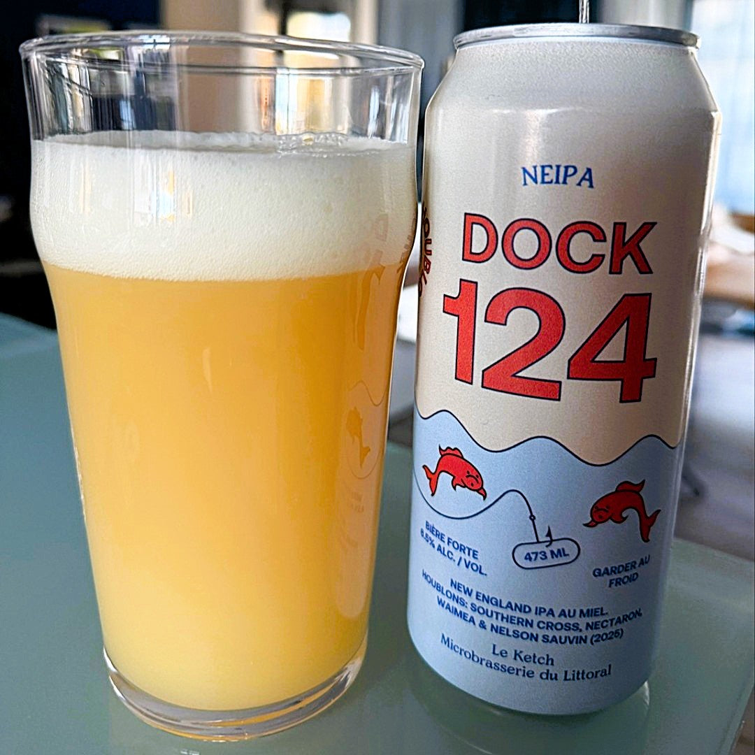 Le Ketch - Dock 124 New England IPA - Southern Cross, Nectaron, Waimea, Nelson Sauvin, mesi 
