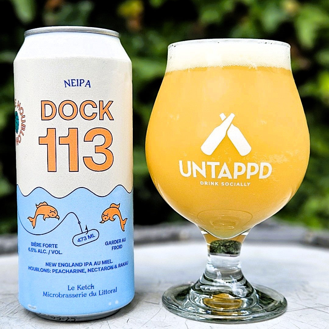 Le Ketch - Dock 113 New England IPA - Peacharine, Nectaron, Rakau, Honey
