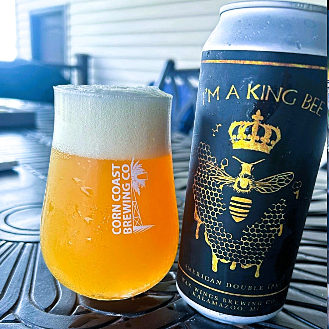 Wax Wings - I’m A King Bee Double New England IPA - Wildflower Honey!
