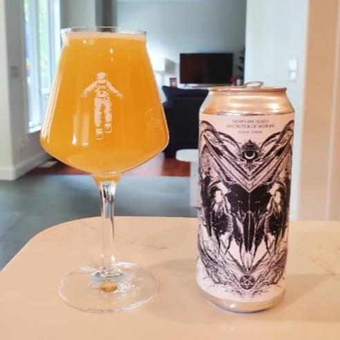Adroit Theory - Now I am Death, Destroyer of Worlds (White Label, Ghost NOW I AM DEATH) Triple New England IPA