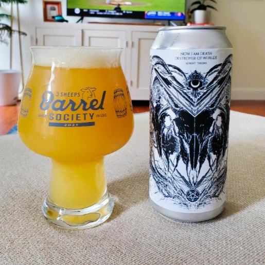 Adroit Theory - Now I am Death, Destroyer of Worlds (White Label, Ghost NOW I AM DEATH) Triple New England IPA