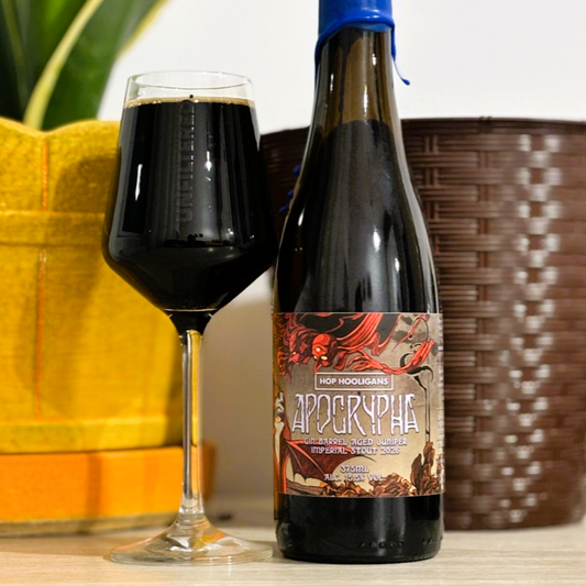 Hop Hooligans Apocrypha: Gin Barrel Aged Juniper (2026) Imperial Barrel Aged Stout