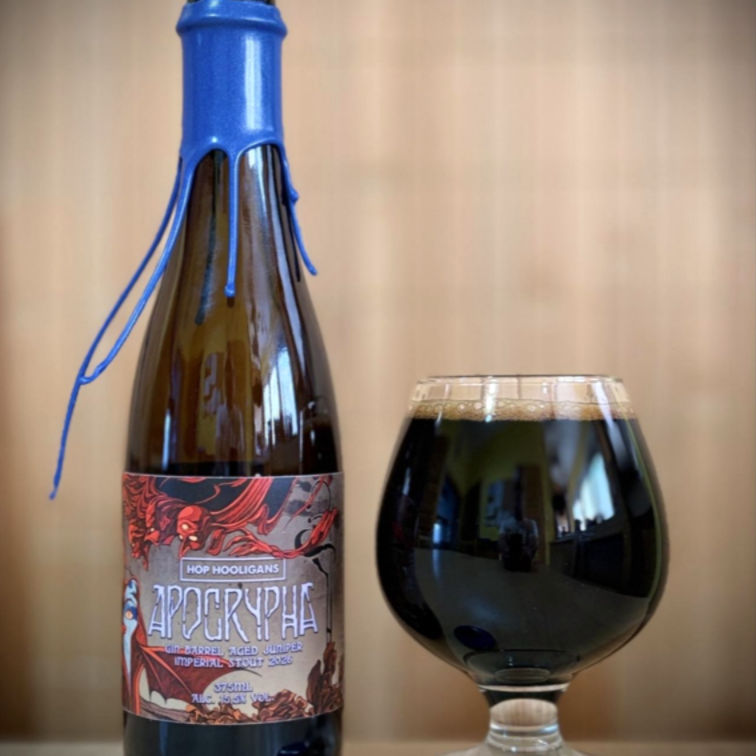 Hop Hooligans Apocrypha: Gin Barrel Aged Juniper (2026) Imperial Barrel Aged Stout