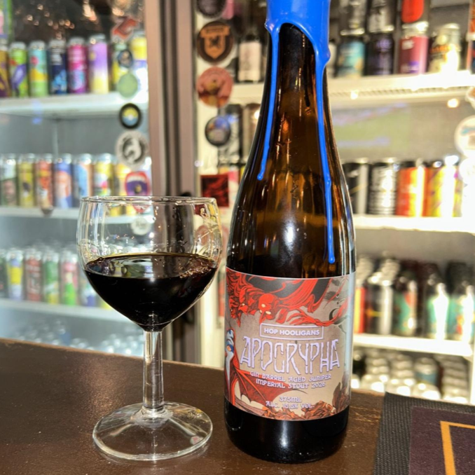 Hop Hooligans Apocrypha: Gin Barrel Aged Juniper (2026) Imperial Barrel Aged Stout