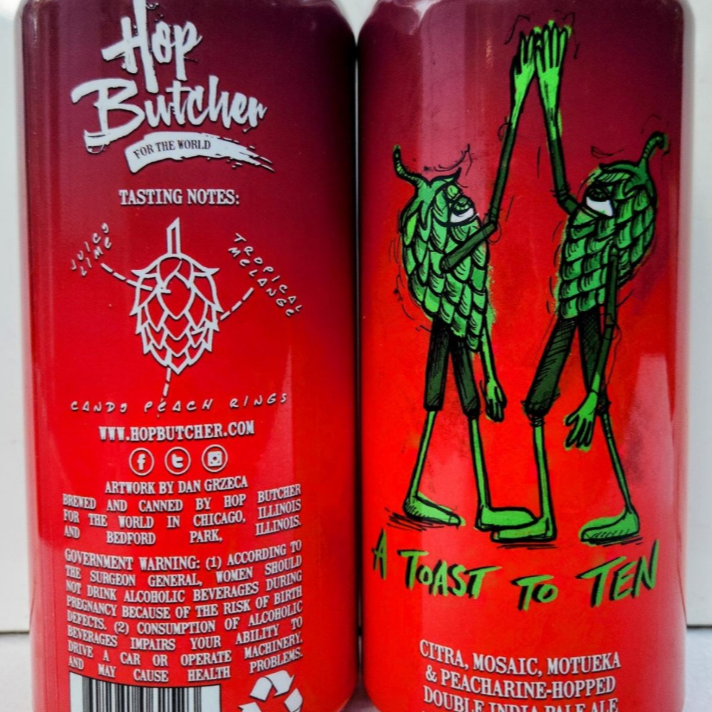 Hop Butcher for the World - Röstsai kümnele topelt New Englandi IPA-le - 10. aastapäeva õlu 