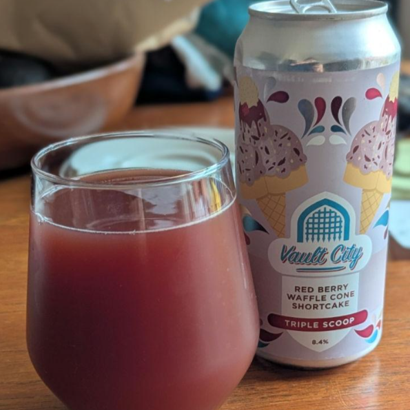 Vault City - Red Berry Waffle Cone Shortcake Triple Scoop Smoothie Sour